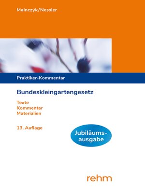 cover image of Bundeskleingartengesetz